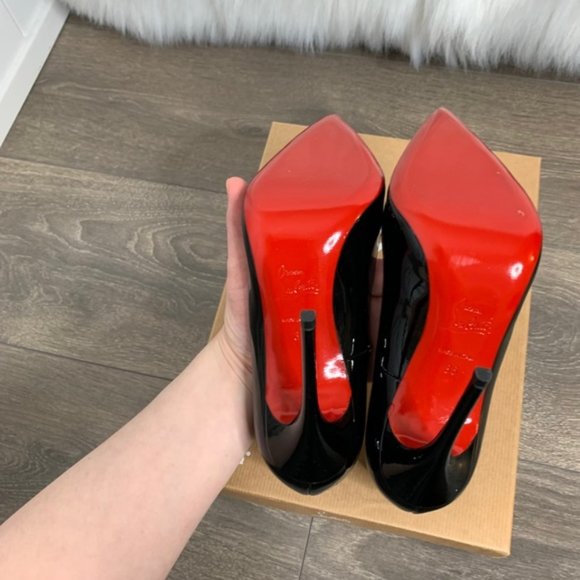 Christian Louboutin So Kate Pumps Stiletto Heels 120 Black Patent Leather 36 - Picture 6 of 16